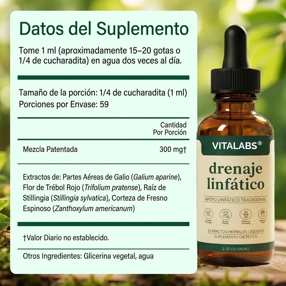 Drenaje Linfático Vitalabs®  - Gotas Naturales Maya Verra 100ml